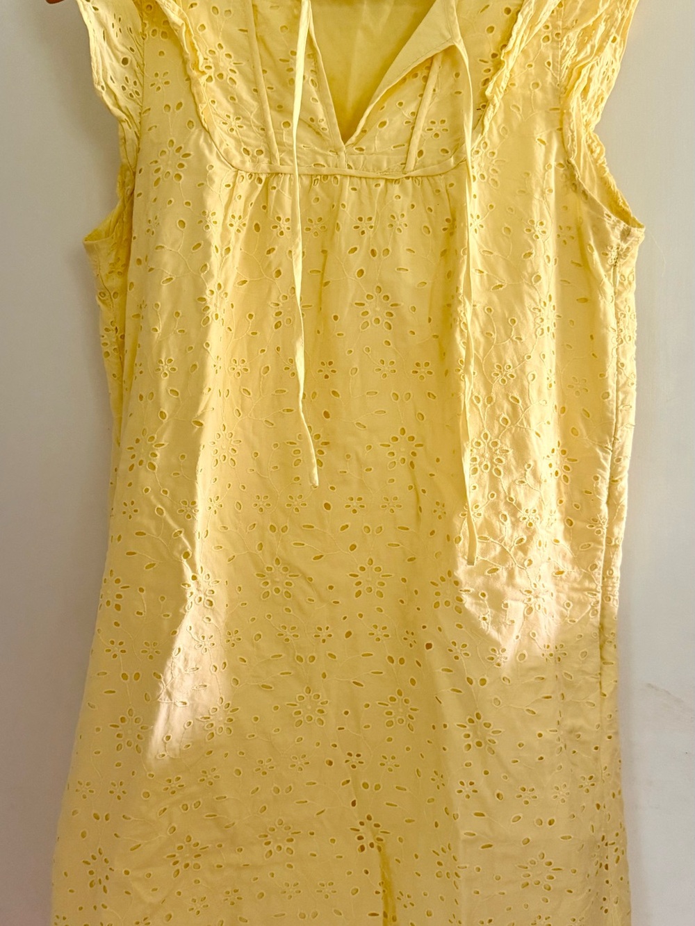 J.Crew yellow eyelet dress, size 8